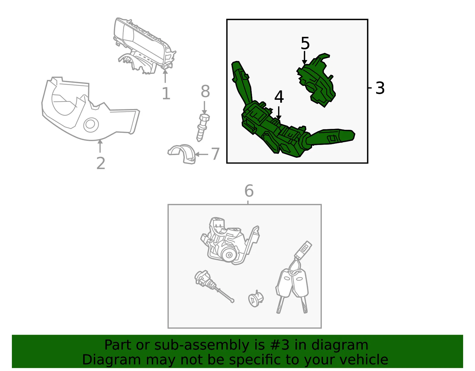 Multi-Function Switch - Kia (934C2-P4250) - view 2