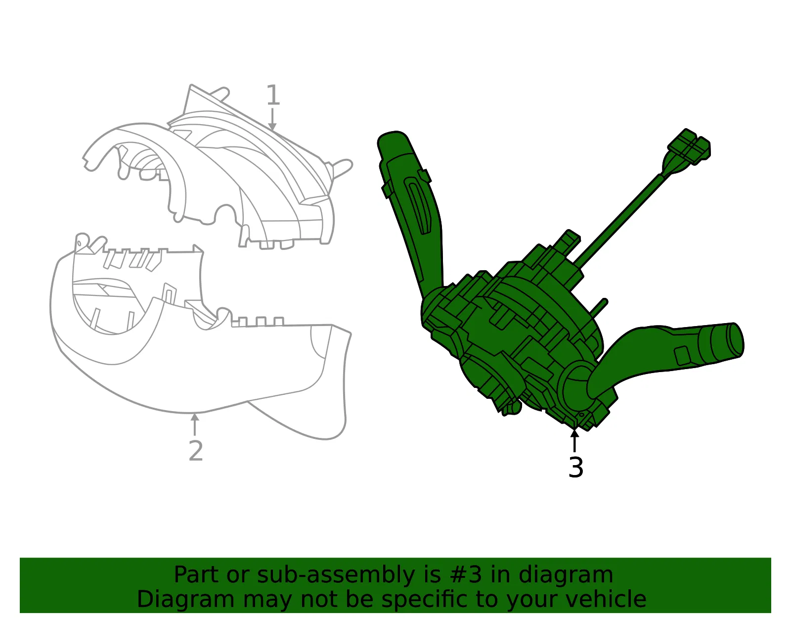 Multi-Function Switch - Kia (934C2-R0280) - view 2