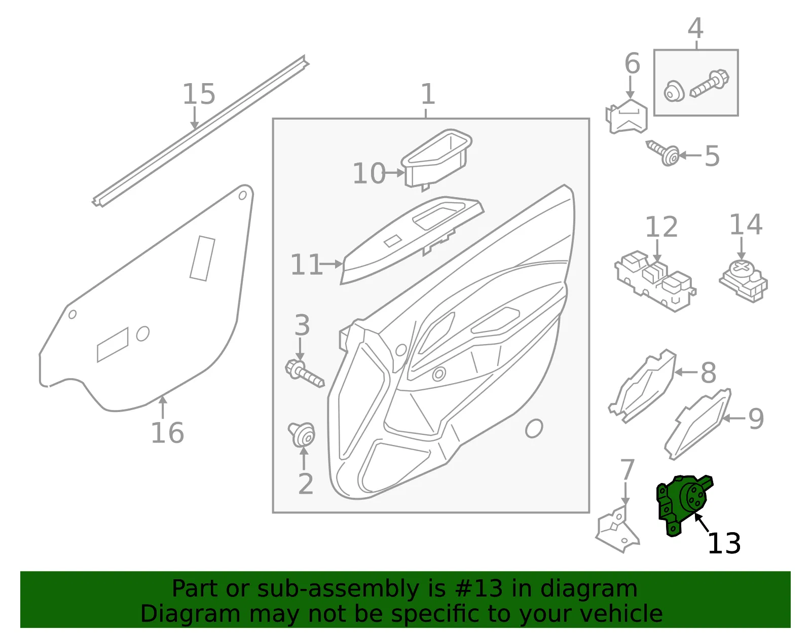 Mirror Switch - Kia (93530-1W201) - view 2