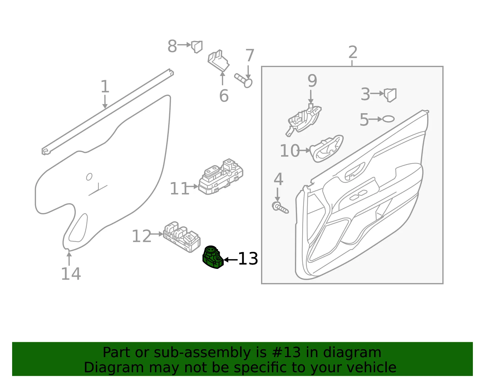 Mirror Switch - Kia (93530-H8200) - view 2