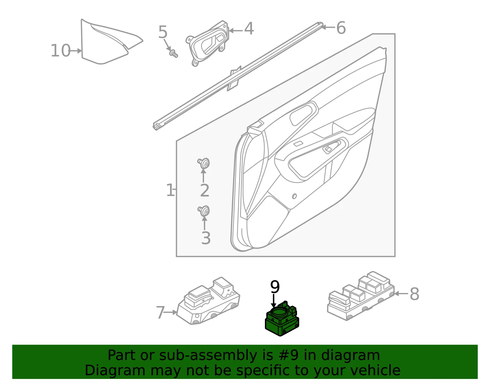 Mirror Switch - Kia (93530-K0000) - view 2