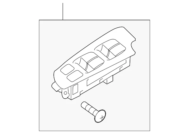 Window Switch - Driver's Side (LH) - Kia (93570-1M100WK)