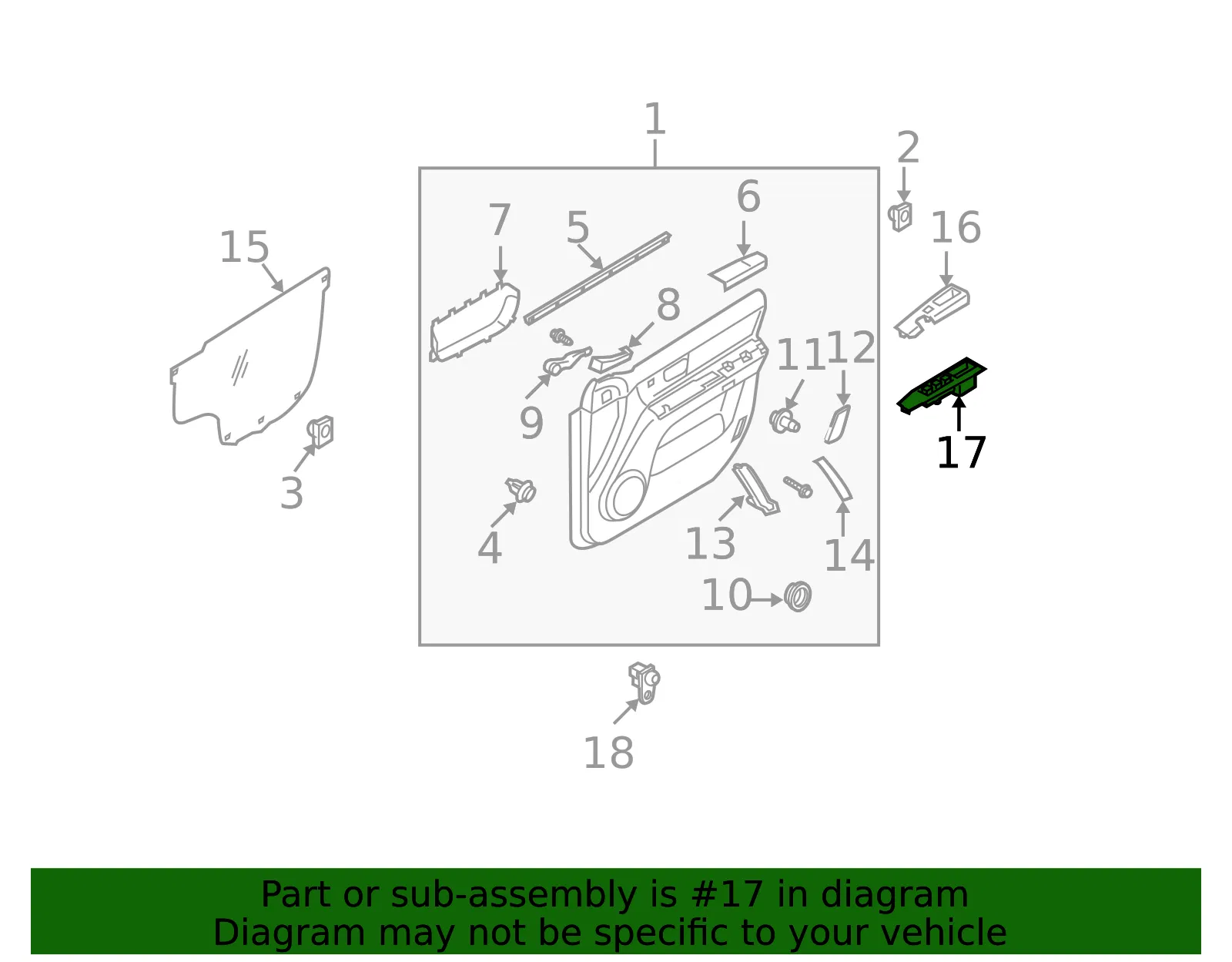 Door Window Switch - Kia (93570-3E210EN) - view 2