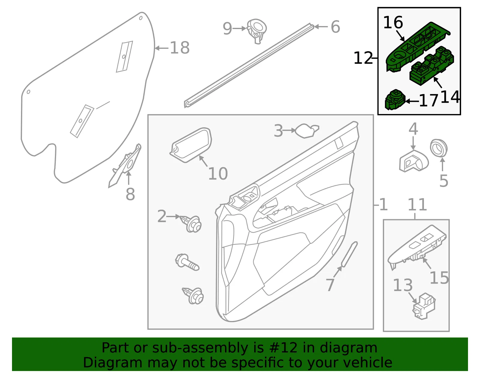 Switch Assembly - Kia (93570-3W300WK) - view 4