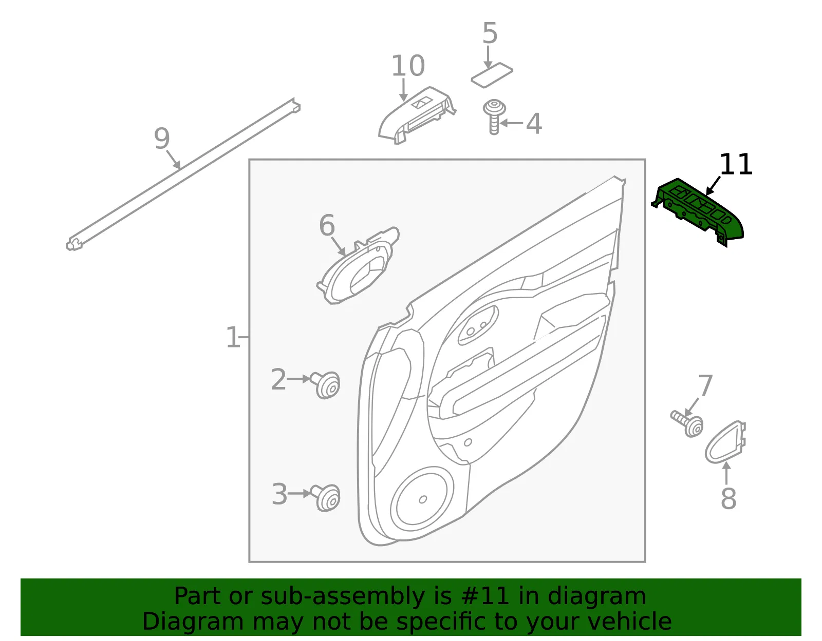 Door Window Switch - Kia (93570-B2010CA) - view 2