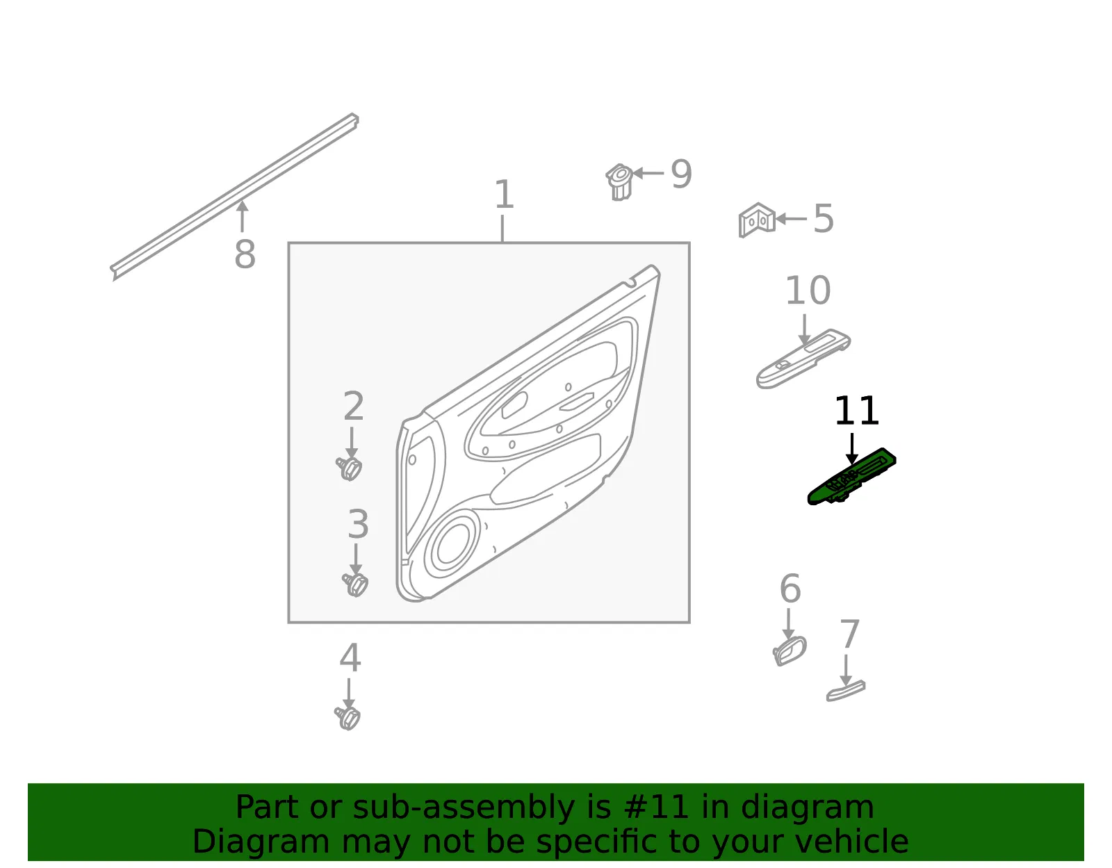 Door Window Switch - Kia (93570-FD31001) - view 2