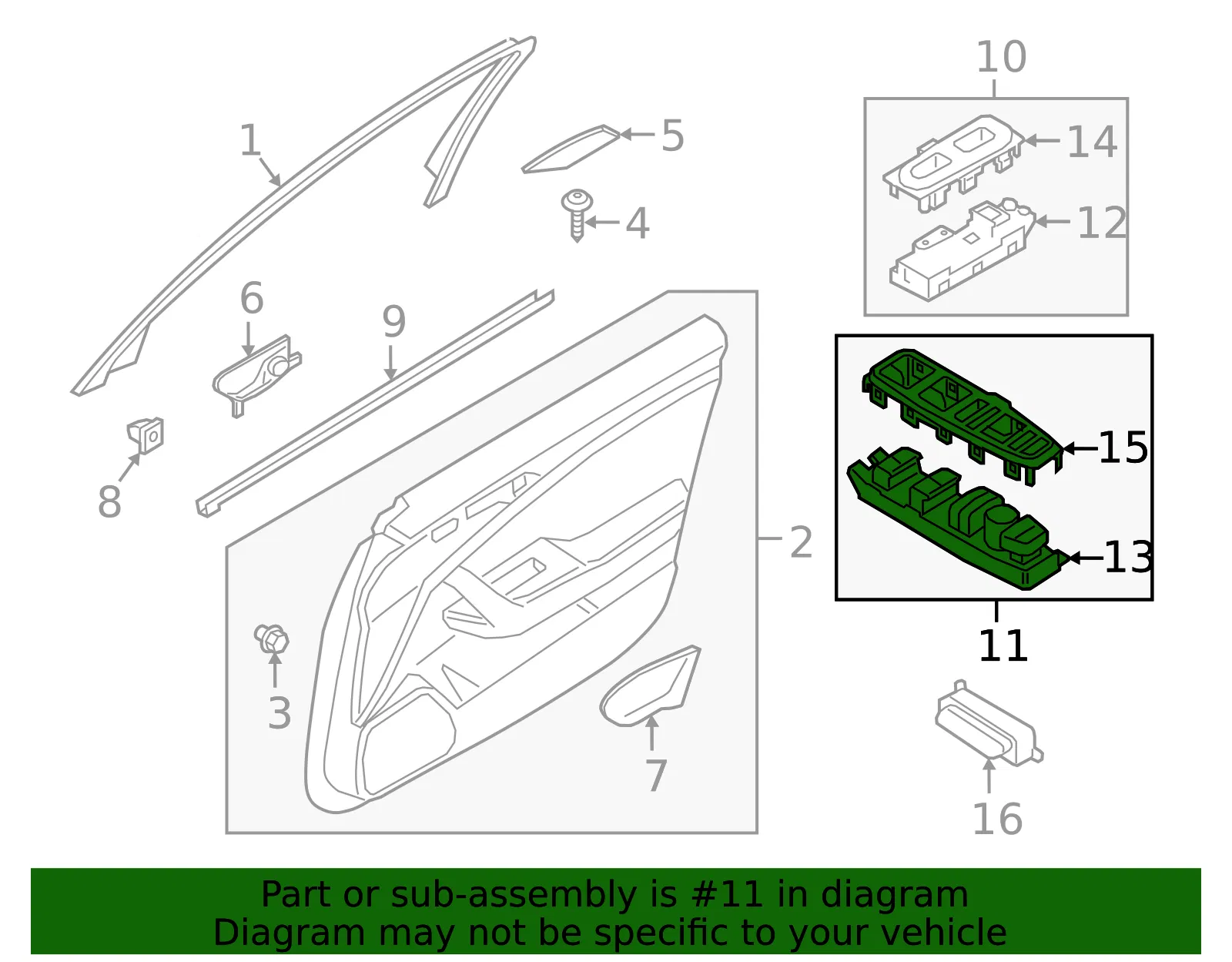 Switch Assembly - Kia (93570-J5000CA) - view 2