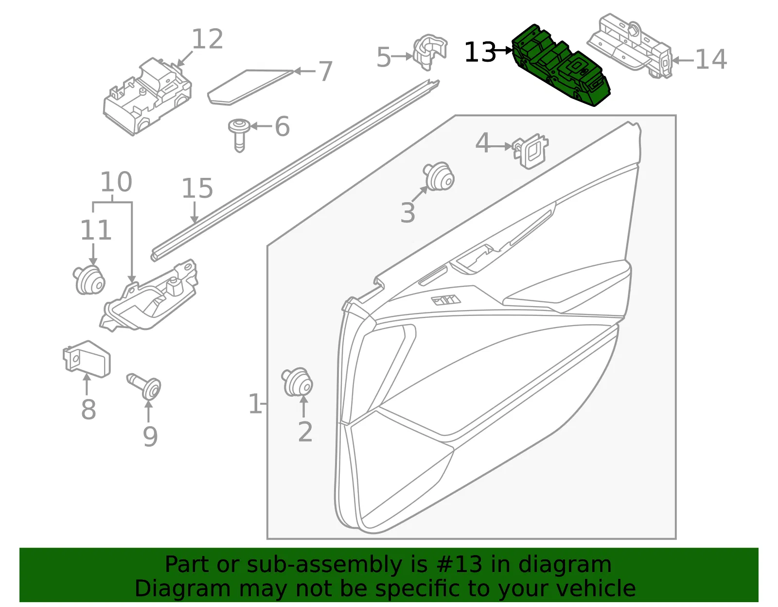 Window Switch - Kia (93571-AT370) - view 2