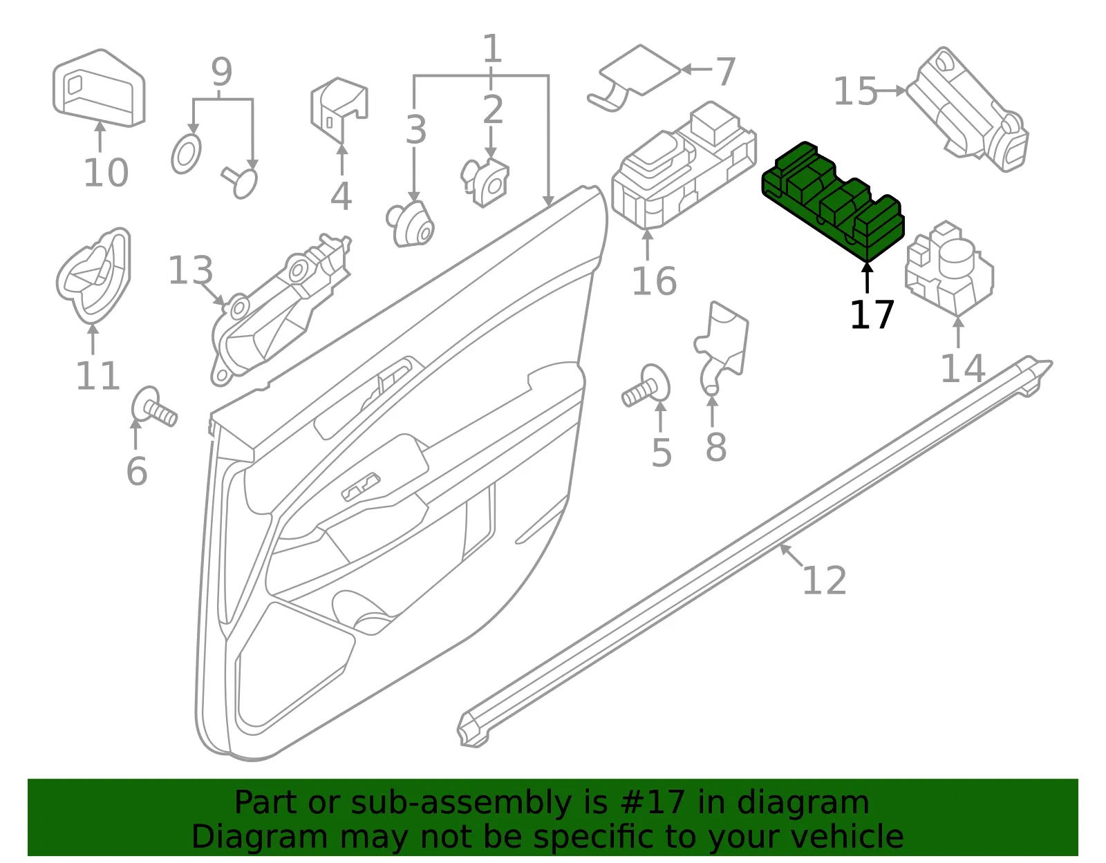 Window Switch - Kia (93571-P1300) - view 2