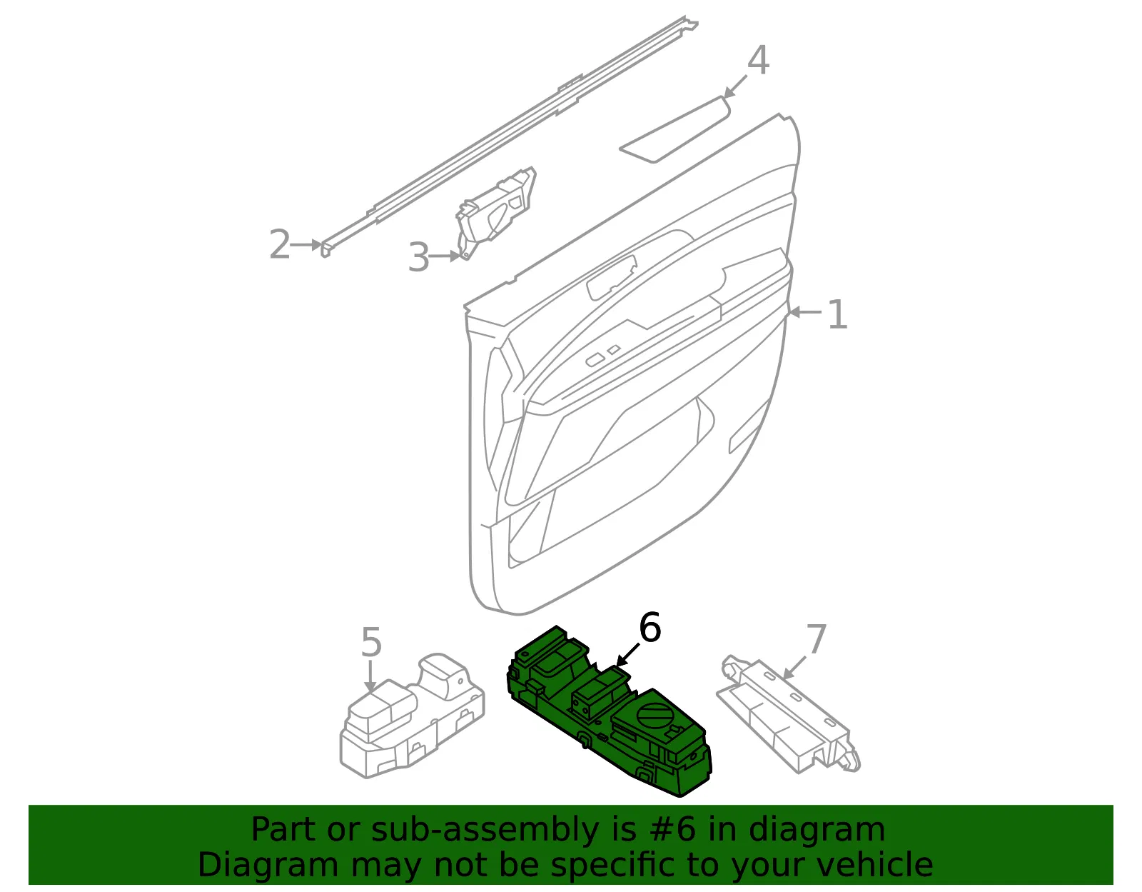 Lock Switch - Kia (93571-R0480) - view 2