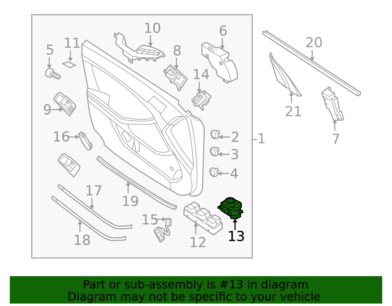 Mirror Switch - Kia (93573-2T010) - view 2