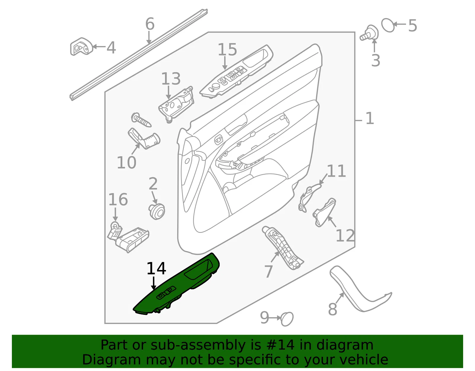 Window Switch - Kia (93575-1U000J7) - view 2