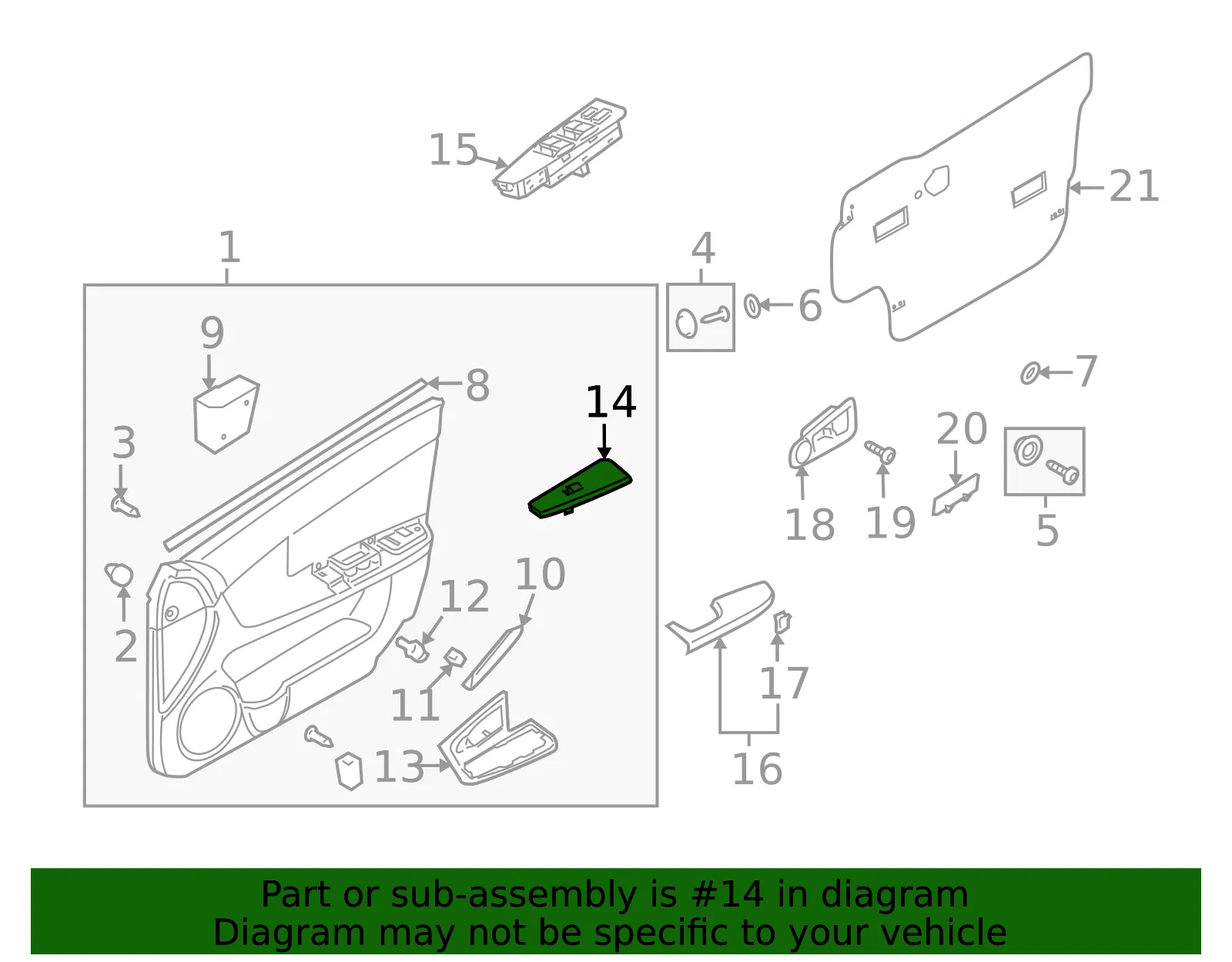 Switch Assembly - Kia (93575-2F000GW) - view 2