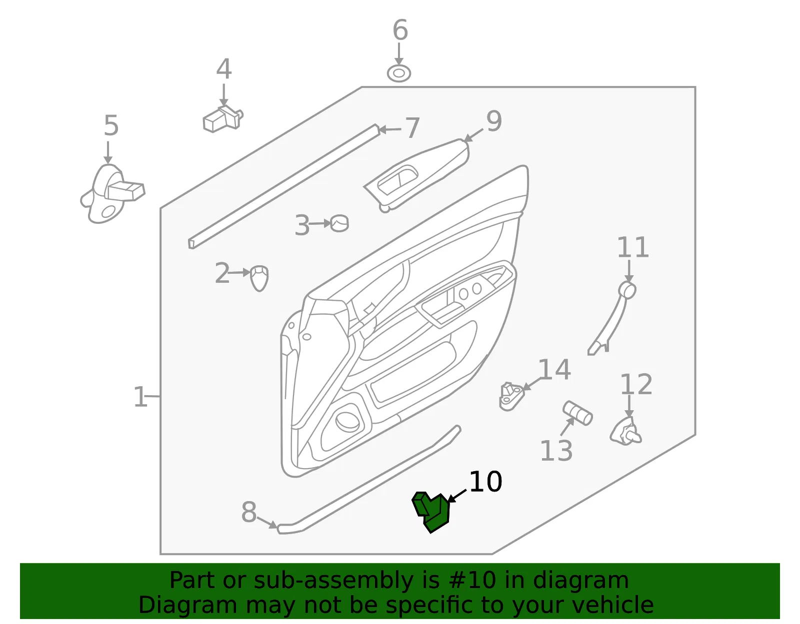 Window Switch - Passenger Side (RH) - Kia (93575-2G100S8) - view 2