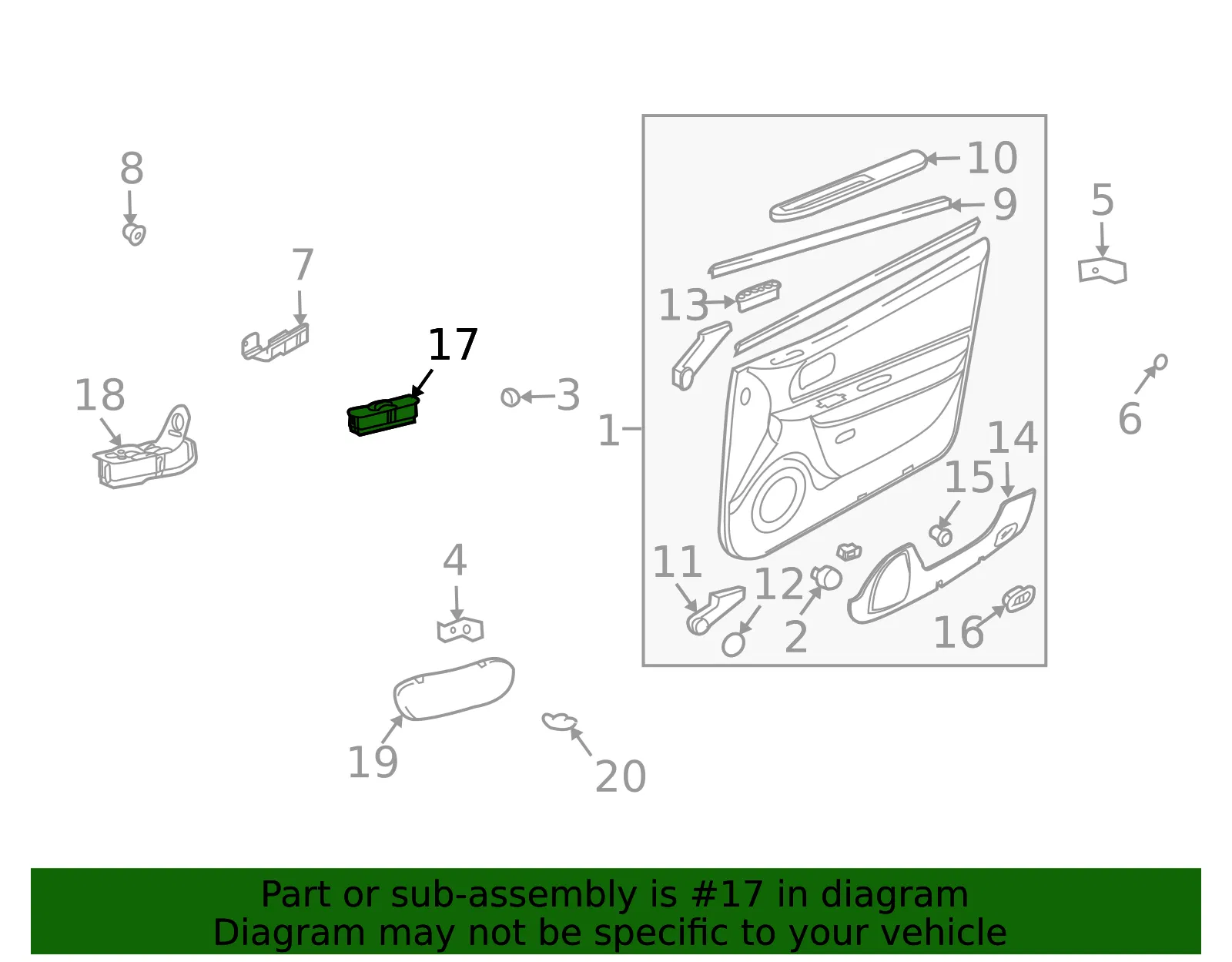 Window Switch - Kia (93575-3C200HA) - view 2