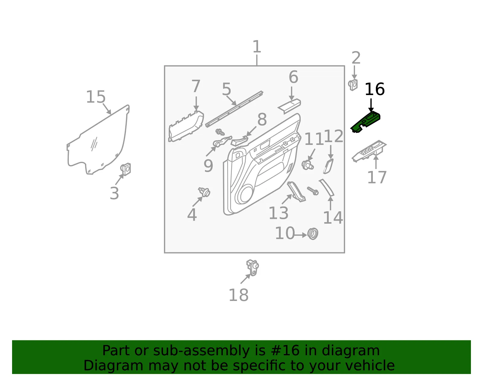 Door Window Switch - Kia (93575-3E2108Y) - view 2