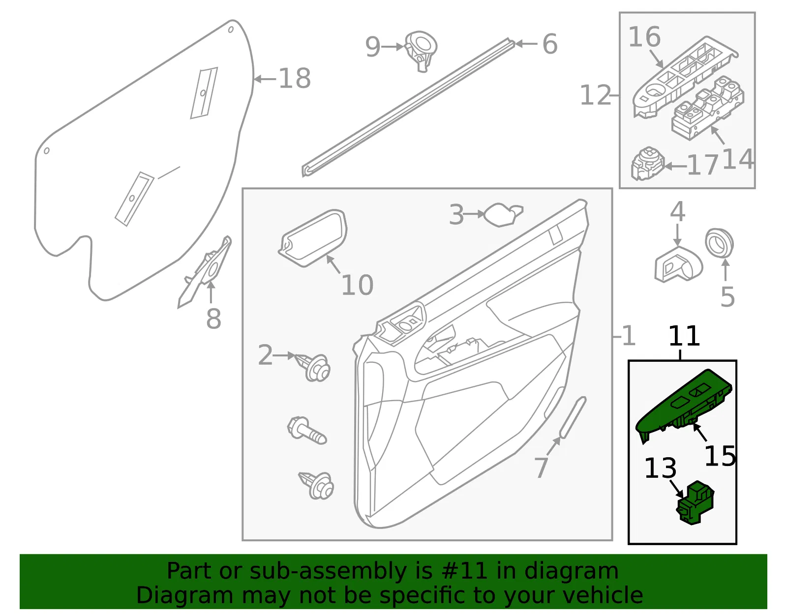 Switch Assembly - Kia (93575-3W100GAH) - view 2