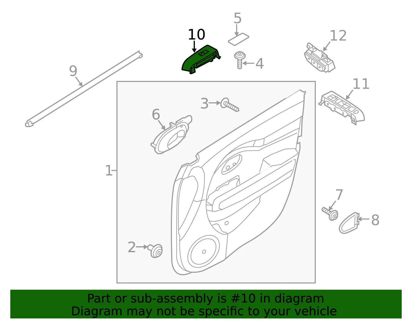 Door Window Switch - Kia (93576-G5160) - view 2