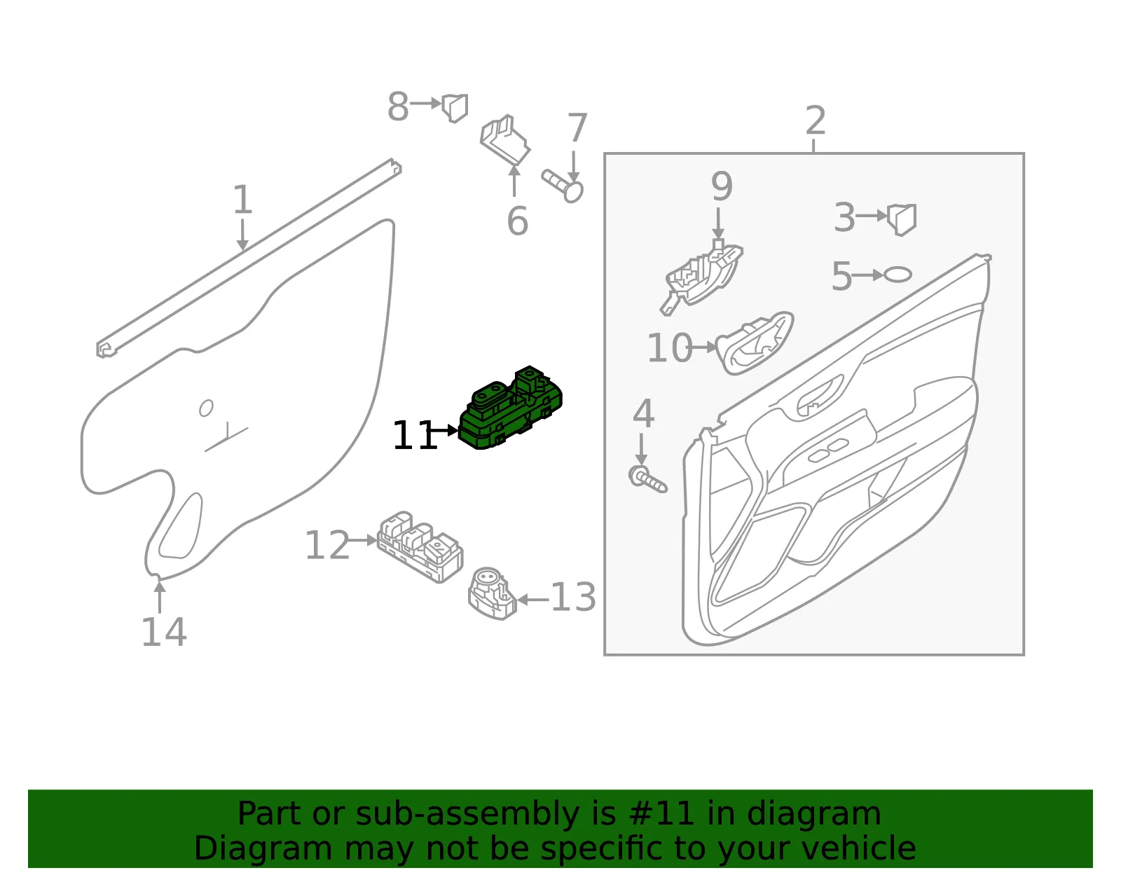 Window Switch - Kia (93576-H9000) - view 2