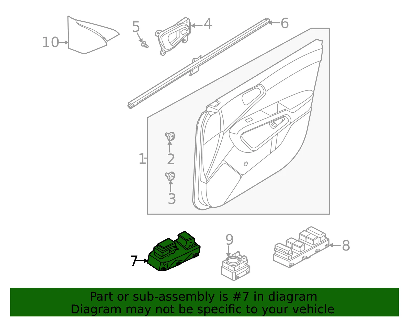 Window Switch - Kia (93576-K0000) - view 2