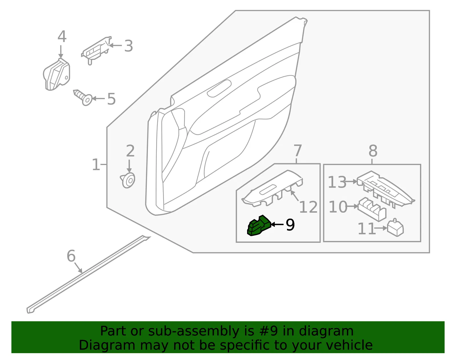 Window Switch - Kia (93576-M6020) - view 2