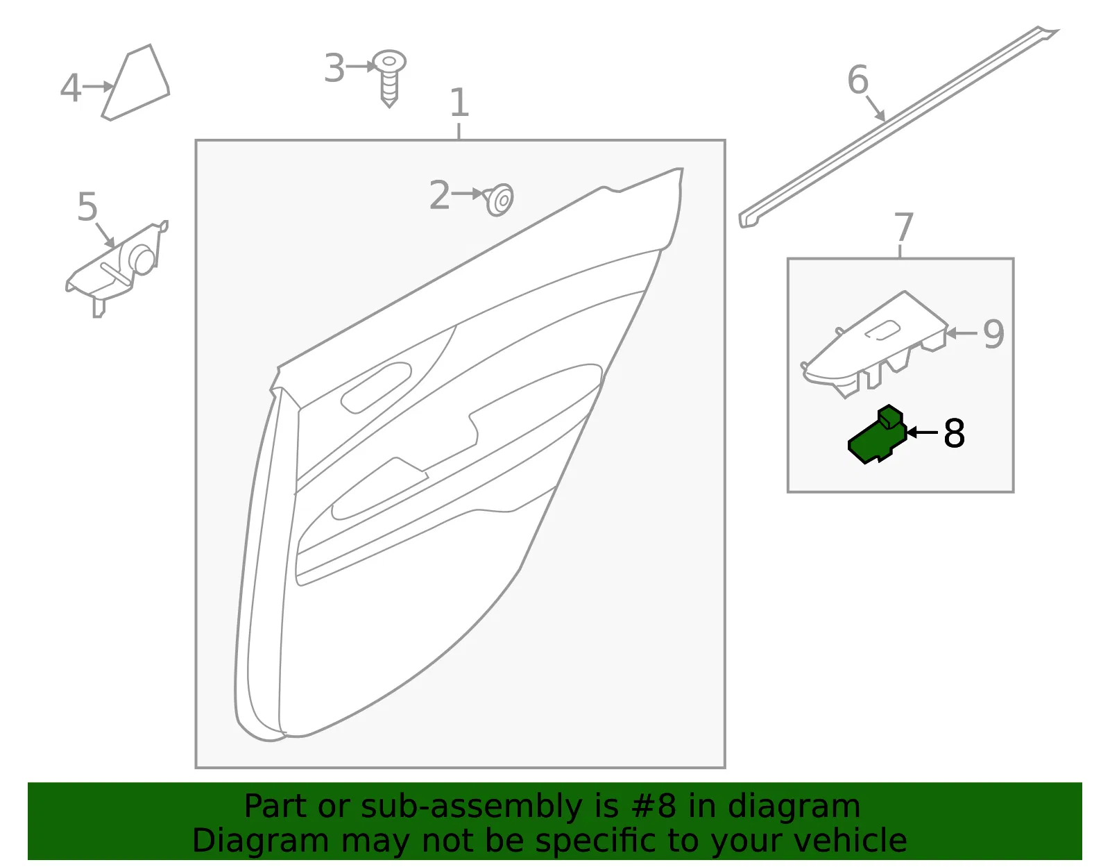 Window Switch - Kia (93576-M6050) - view 2