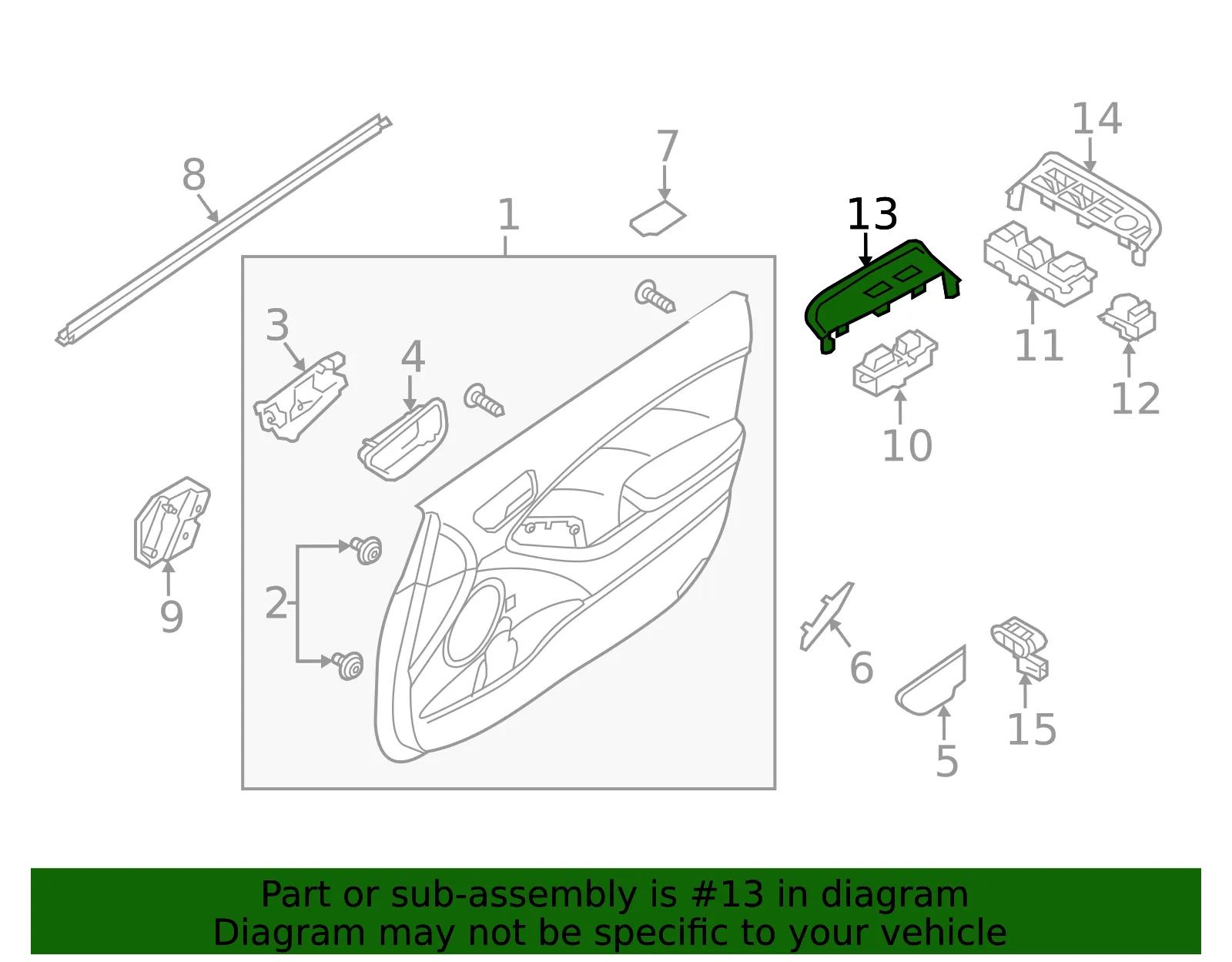 Switch Bezel - Kia (93577-A7200MC5) - view 2