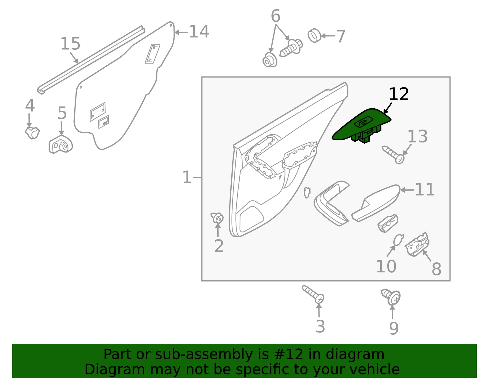 Switch Assembly - Kia (93580-1M500WK) - view 2