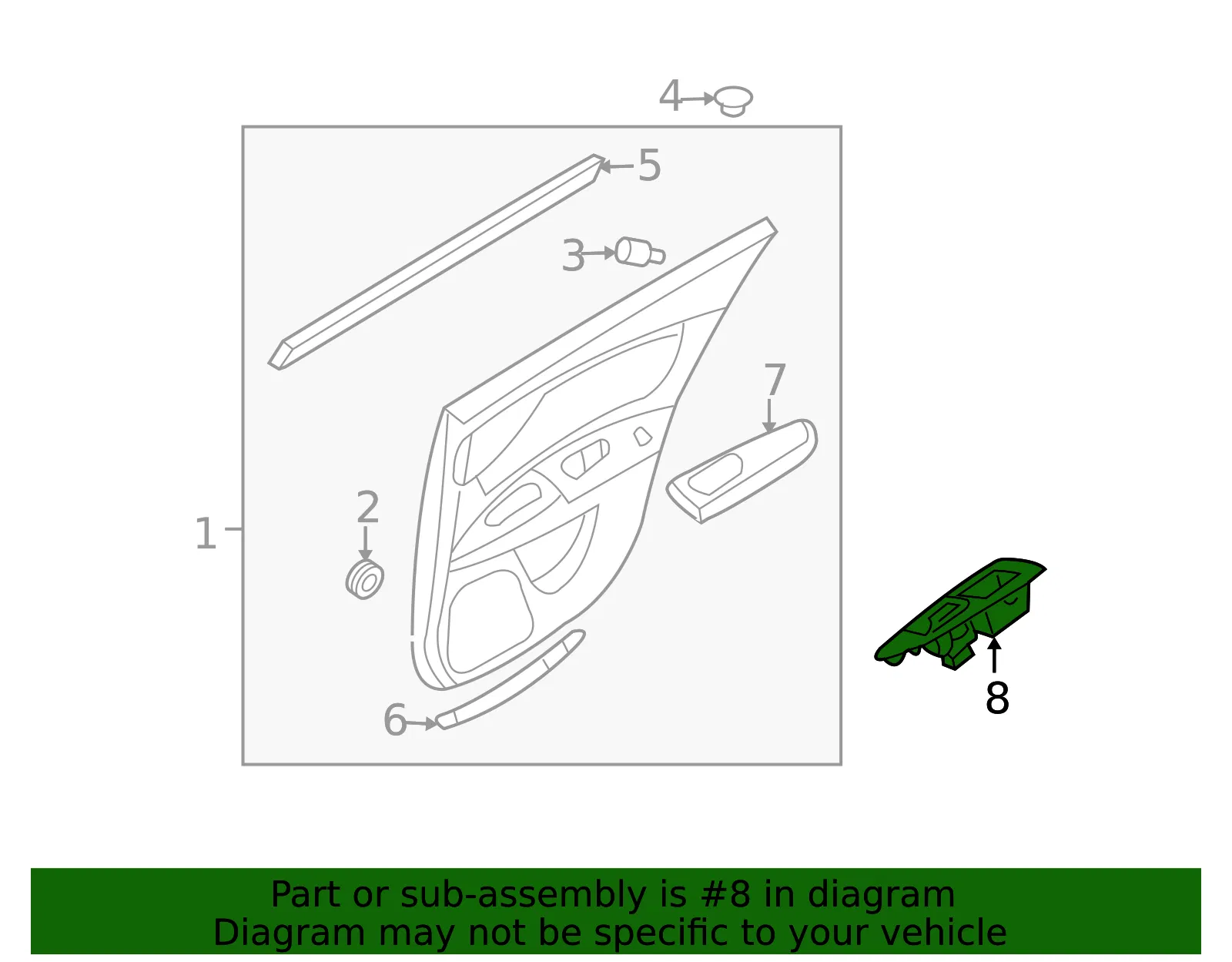 Window Switch - Driver's Side (LH) - Kia (93580-2G000S8) - view 2