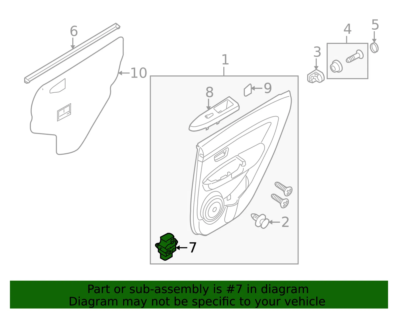 Window Switch - Kia (93580-2K000WK) - view 3