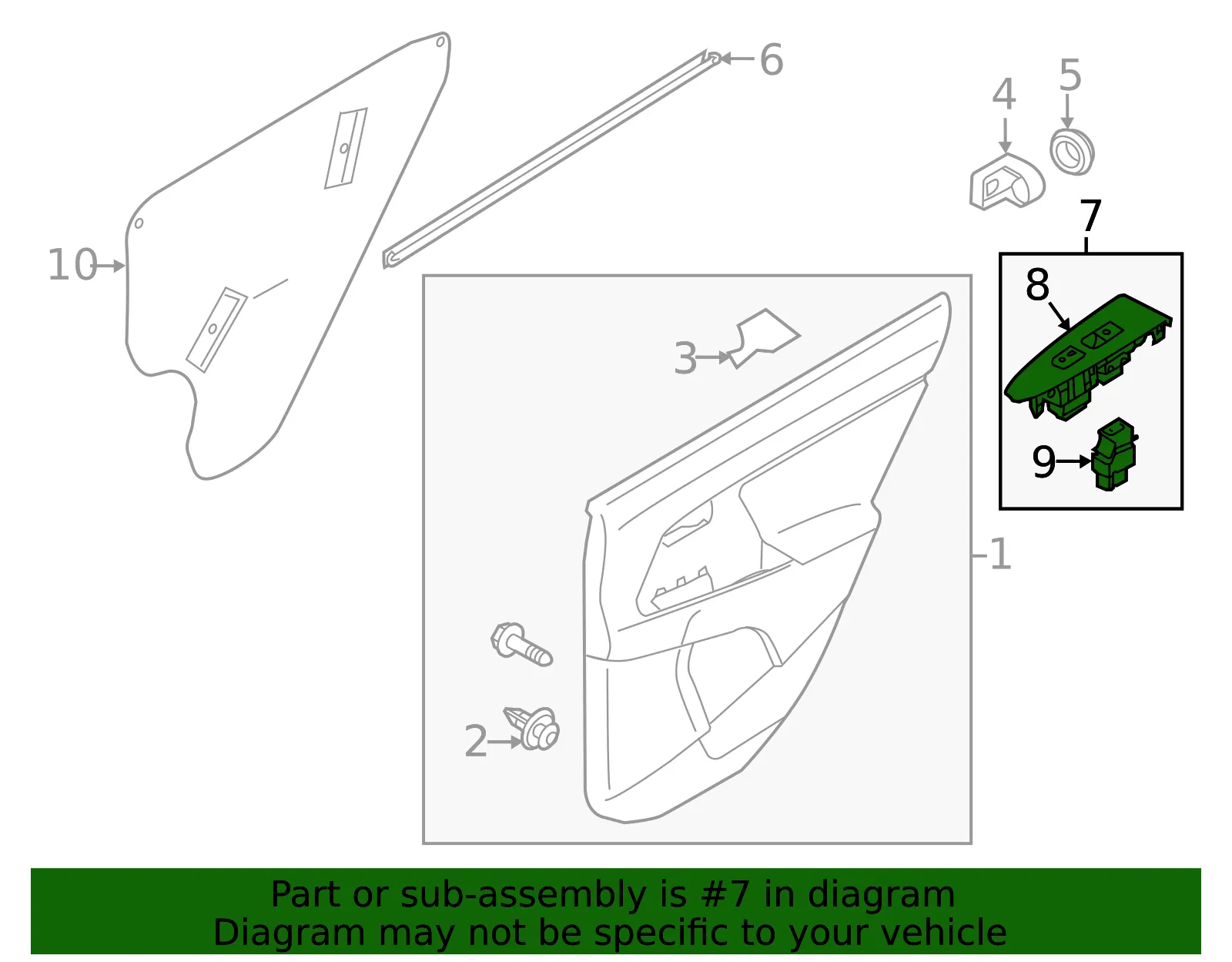 Switch Assembly - Kia (93580-3W900WK) - view 2