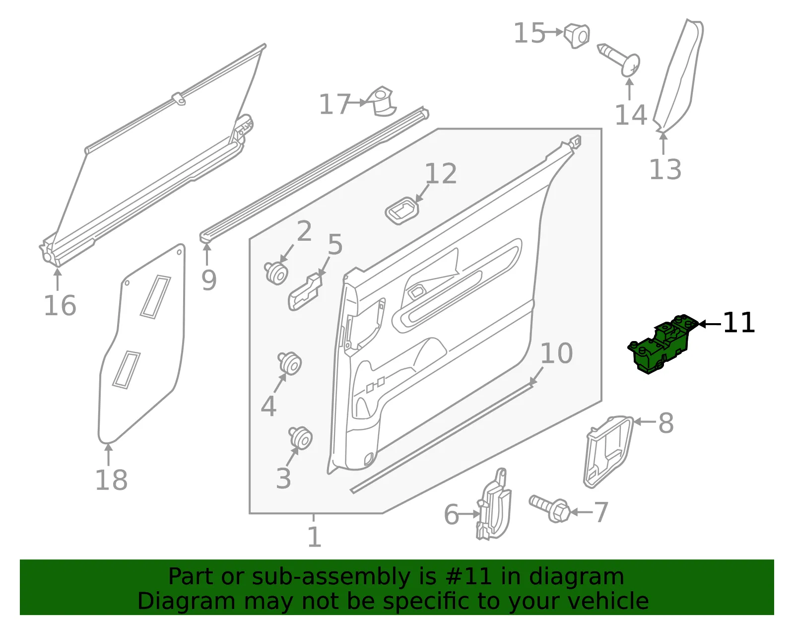 Window Switch - Kia (93580-A9001) - view 2