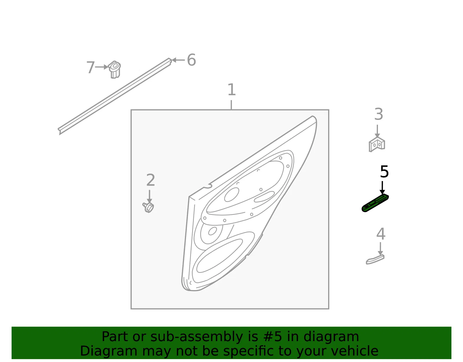 Door Window Switch - Kia (93580-FD000XO) - view 2