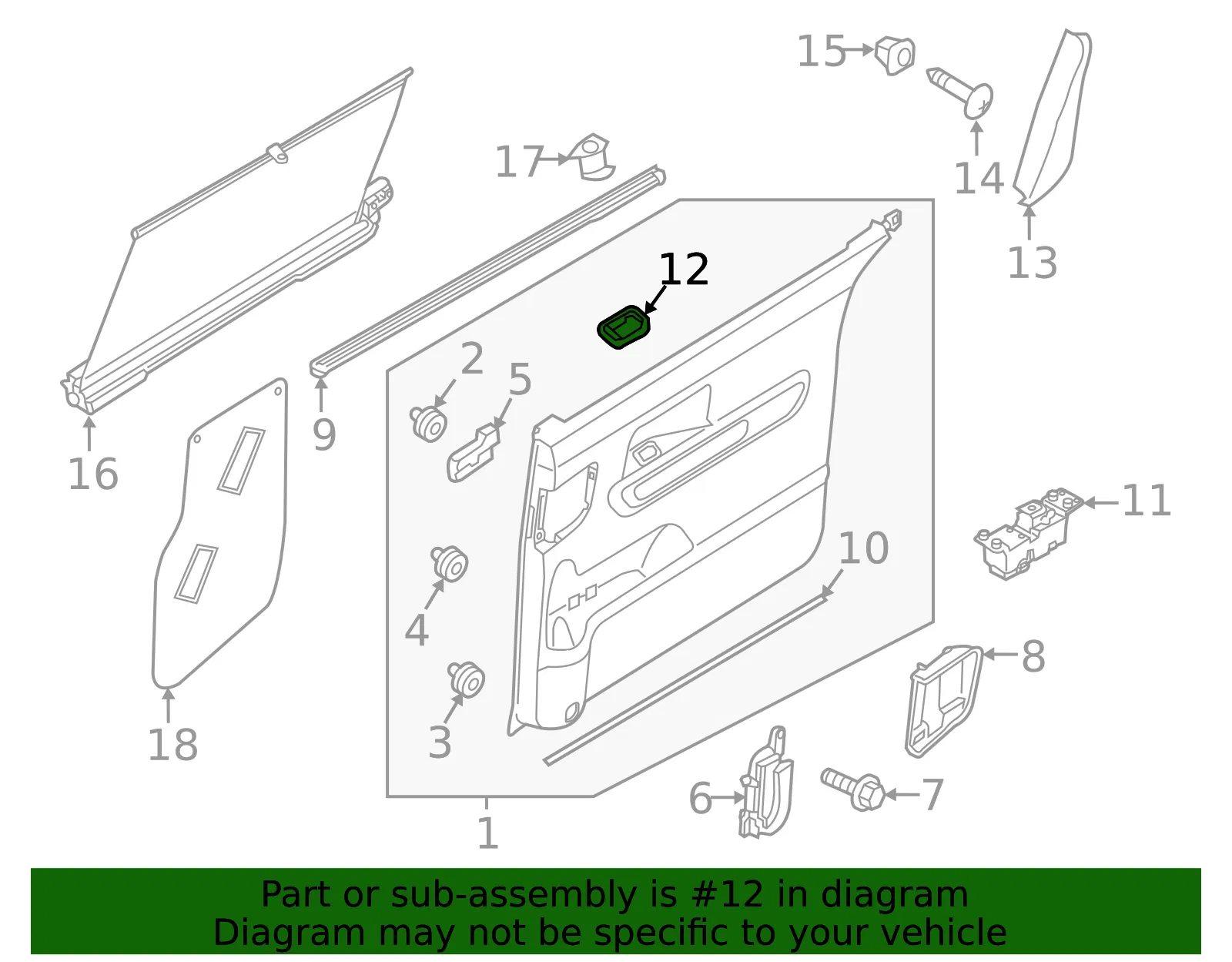 Switch Bezel - Driver's Side (LH) - Kia (93581-A9000DAA) - view 2