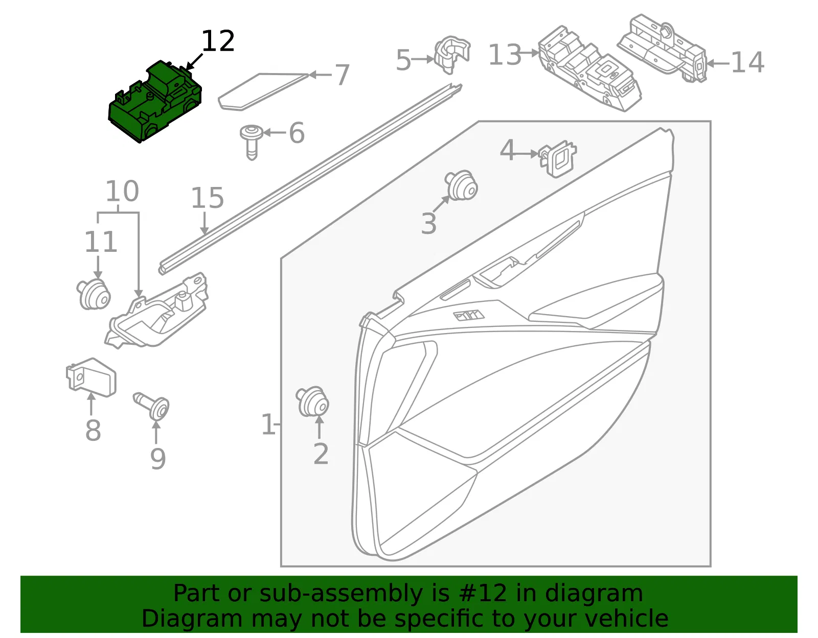 Window Switch - Kia (93581-AT020) - view 2