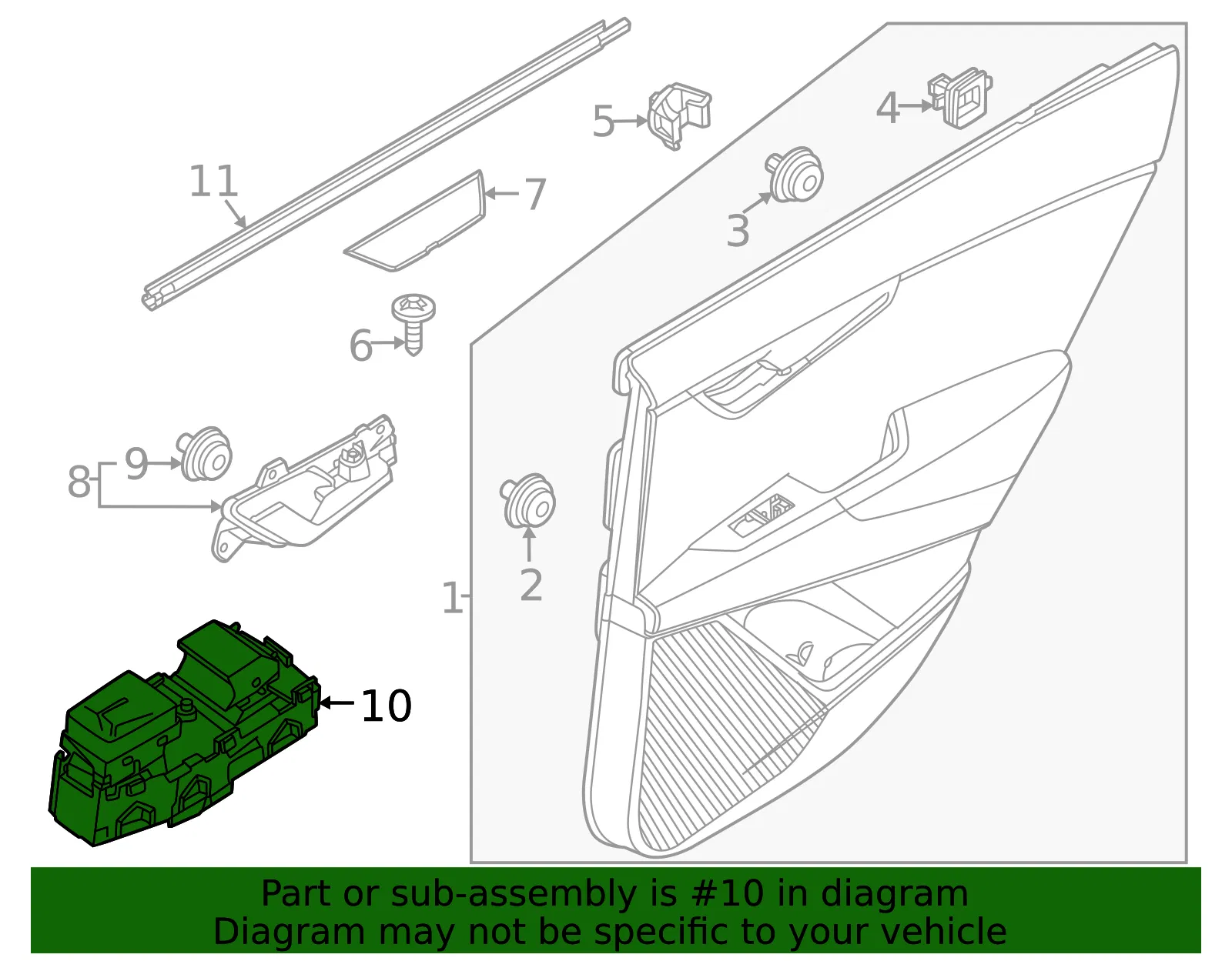 Window Switch - Kia (93581-AT040) - view 2