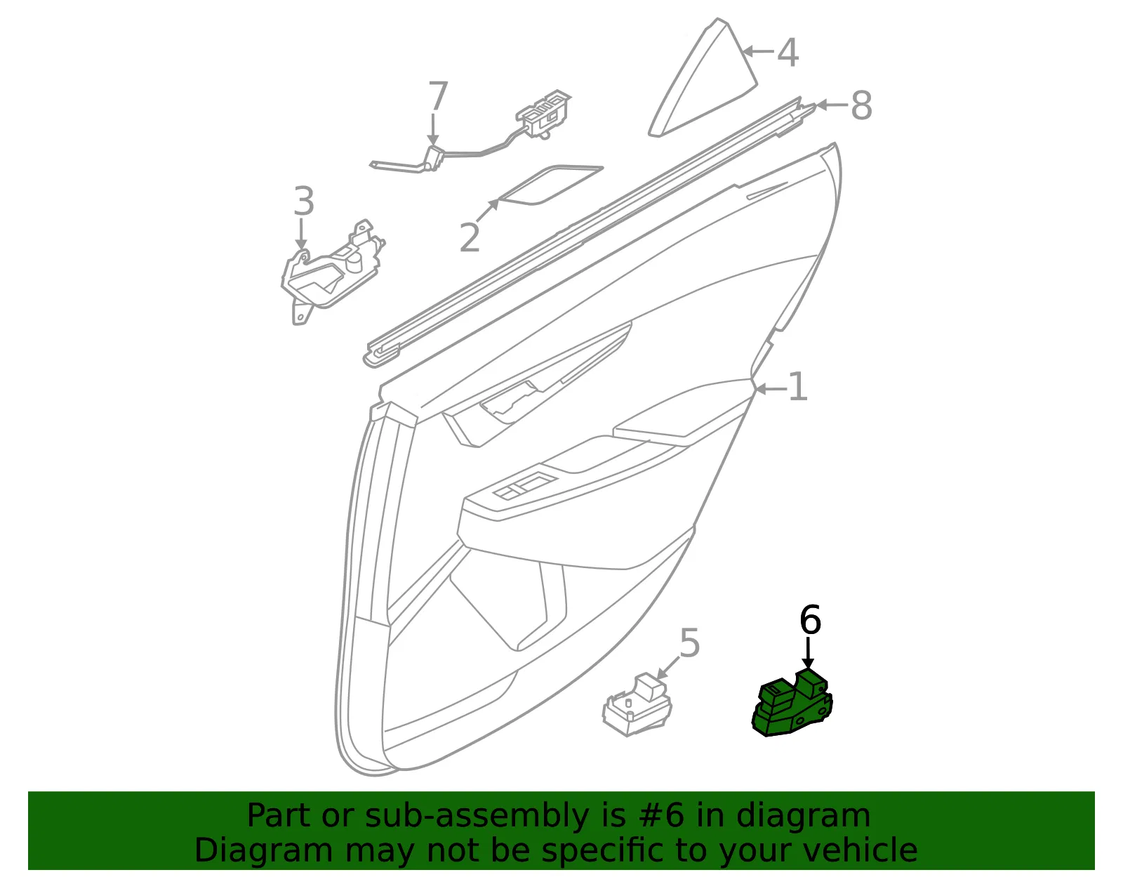 Window Switch - Kia (93581-CV040) - view 2