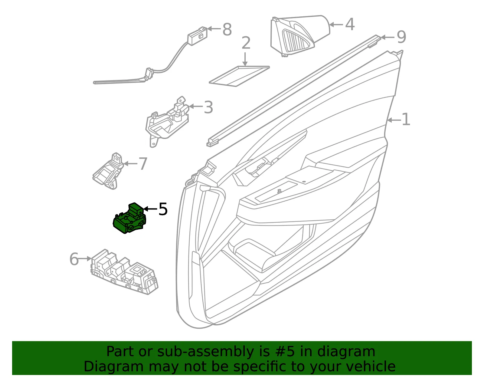 Window Switch - Kia (93581-CV220) - view 2