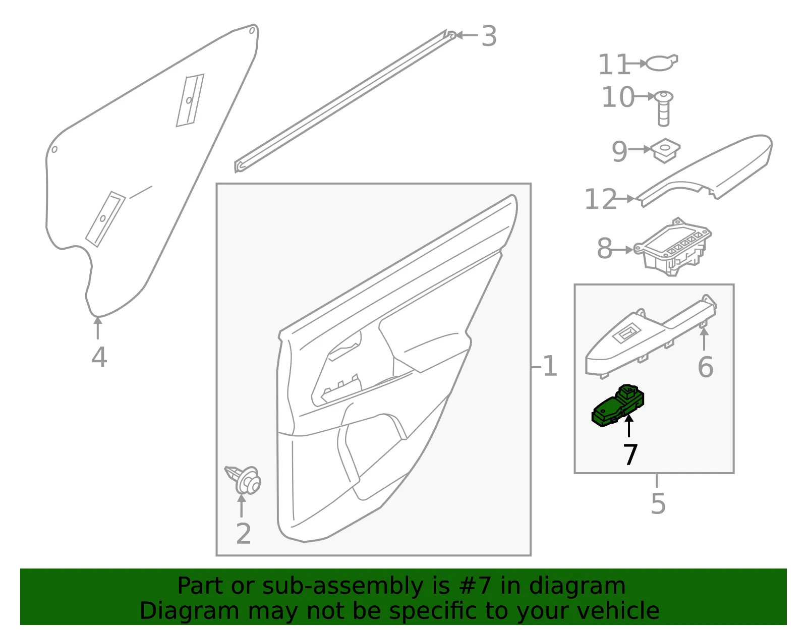 Door Window Switch - Kia (93581-D9000) - view 2
