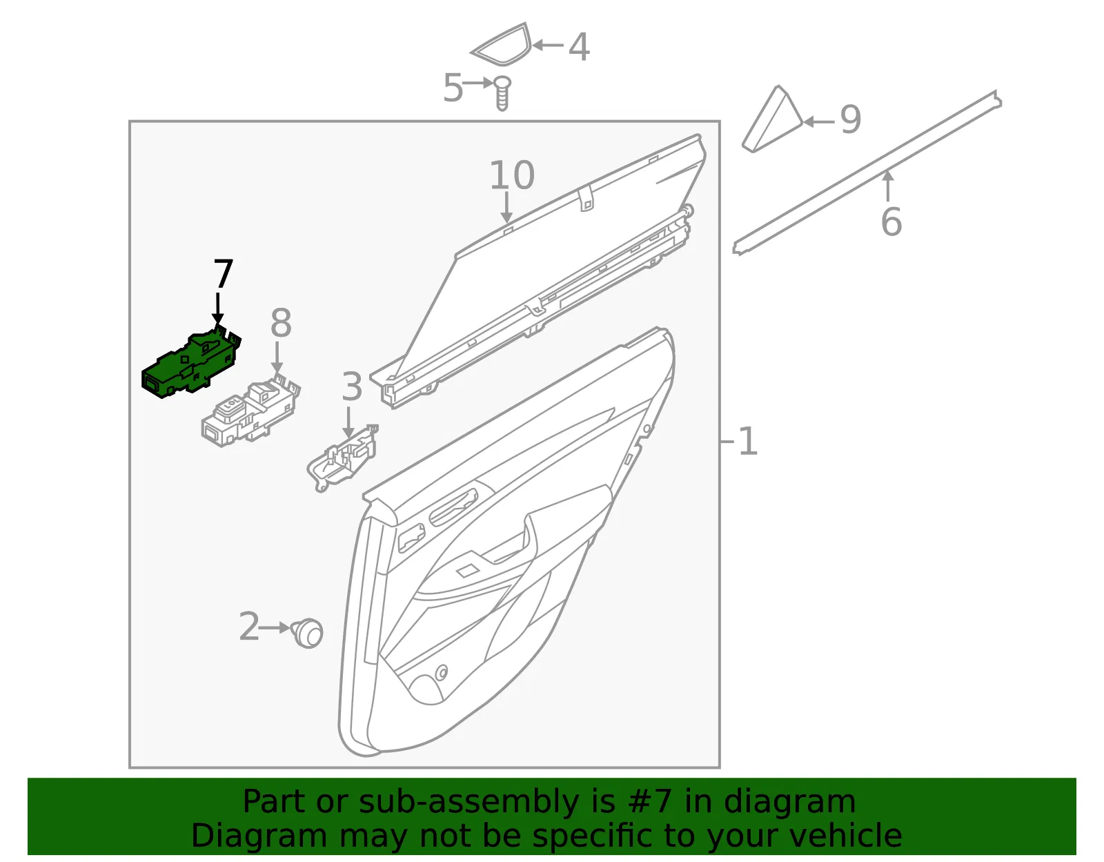 Window Switch - Kia (93581-F6010) - view 2