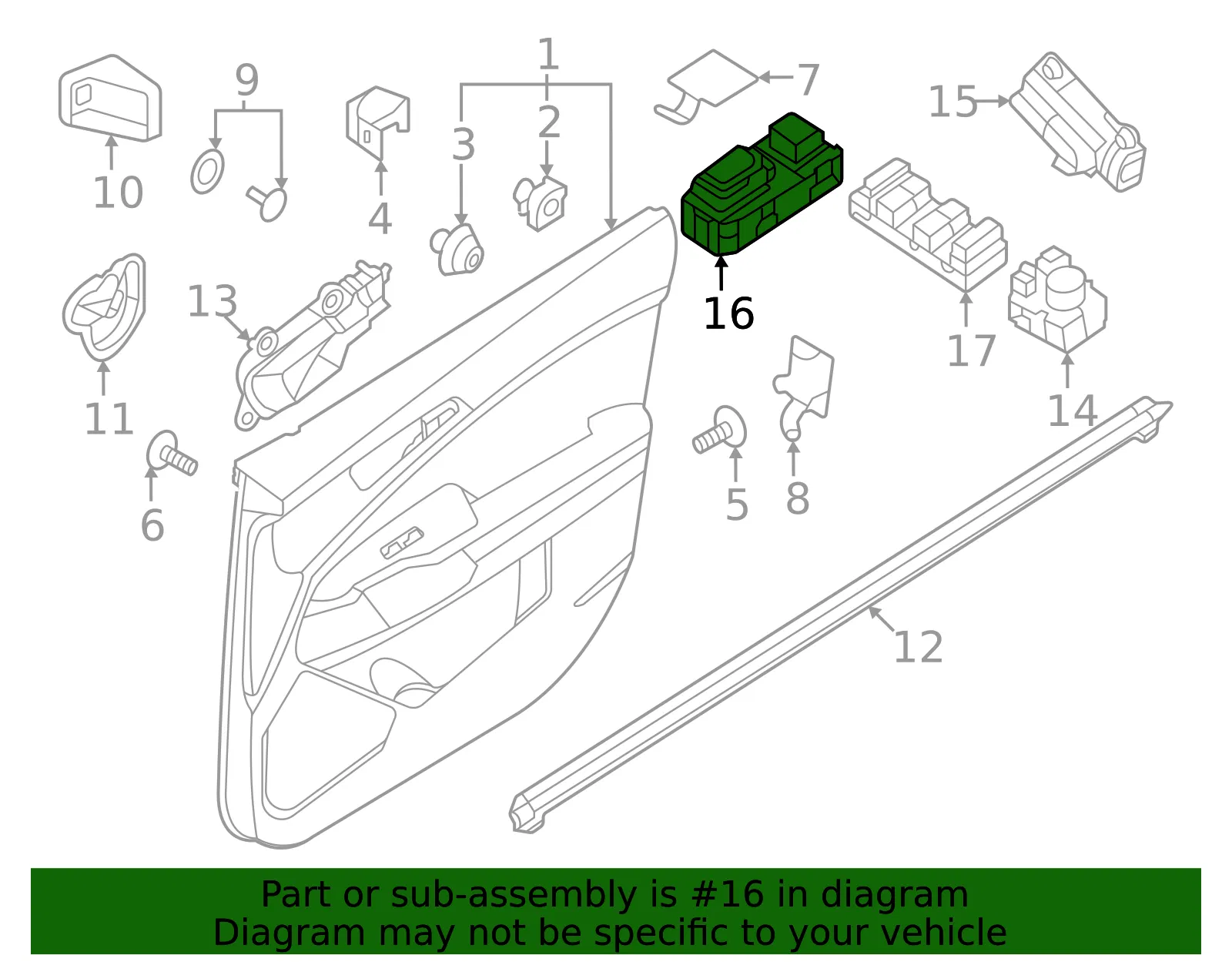 Window Switch - Kia (93581-P1020) - view 2