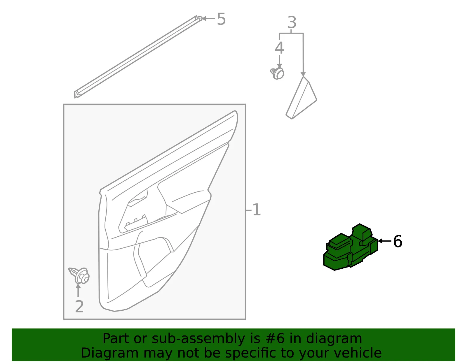 Window Switch - Kia (93581-Q5010) - view 2