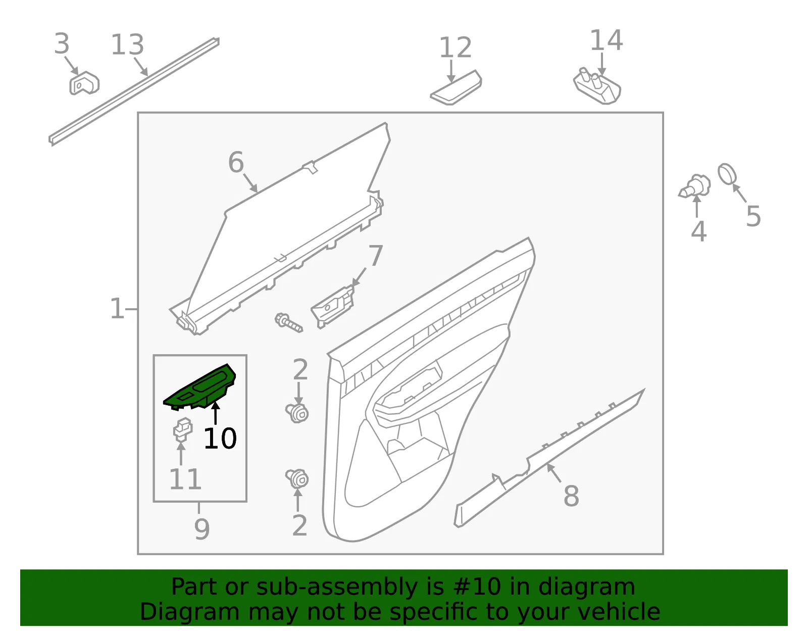 Switch Bezel - Passenger Side (RH) - Kia (93582-2P500UP) - view 2