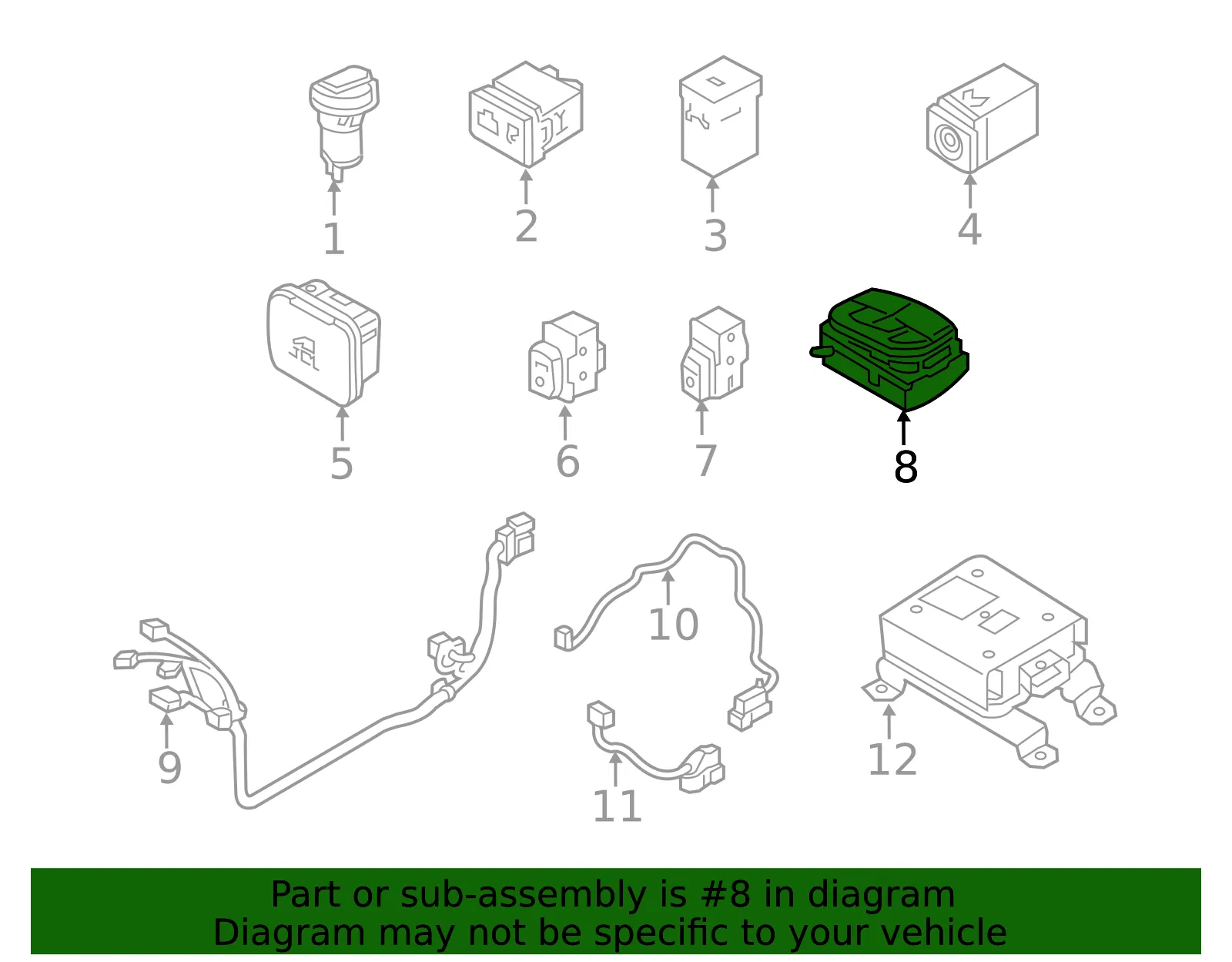 Switch Assembly - Kia (93600-A9180) - view 2