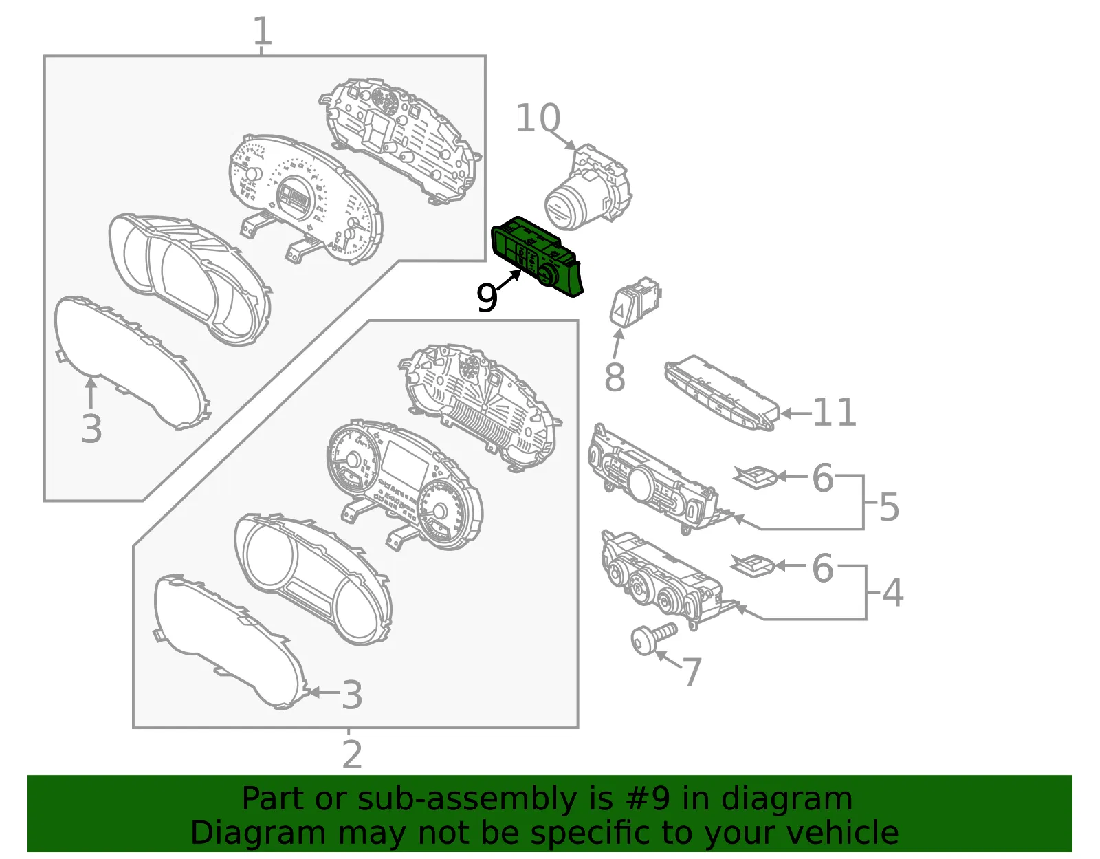 Tract Control Switch - Kia (93600-B2BG0EQ) - view 2