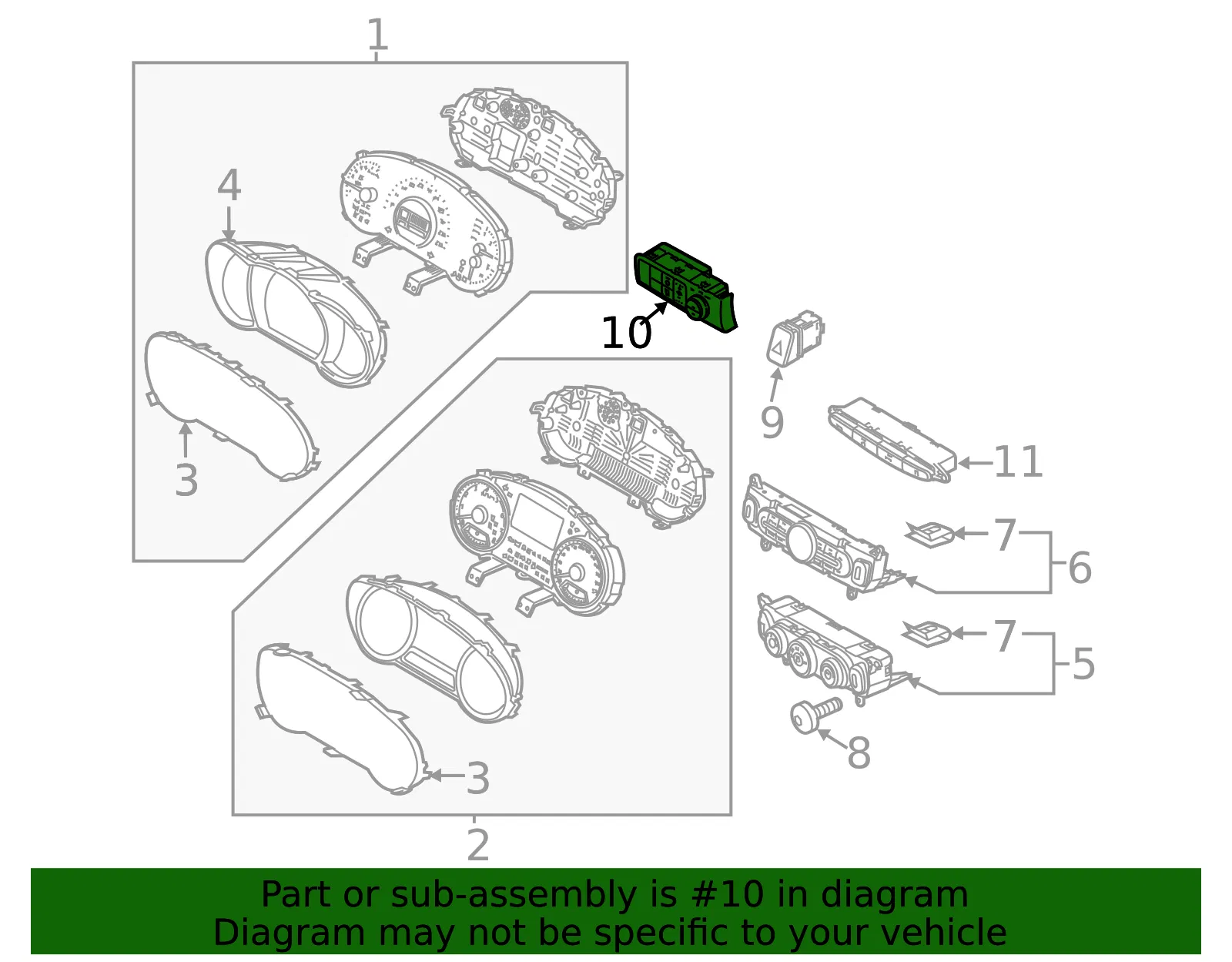 Tract Control Switch - Kia (93600-B2QA0EQ) - view 2