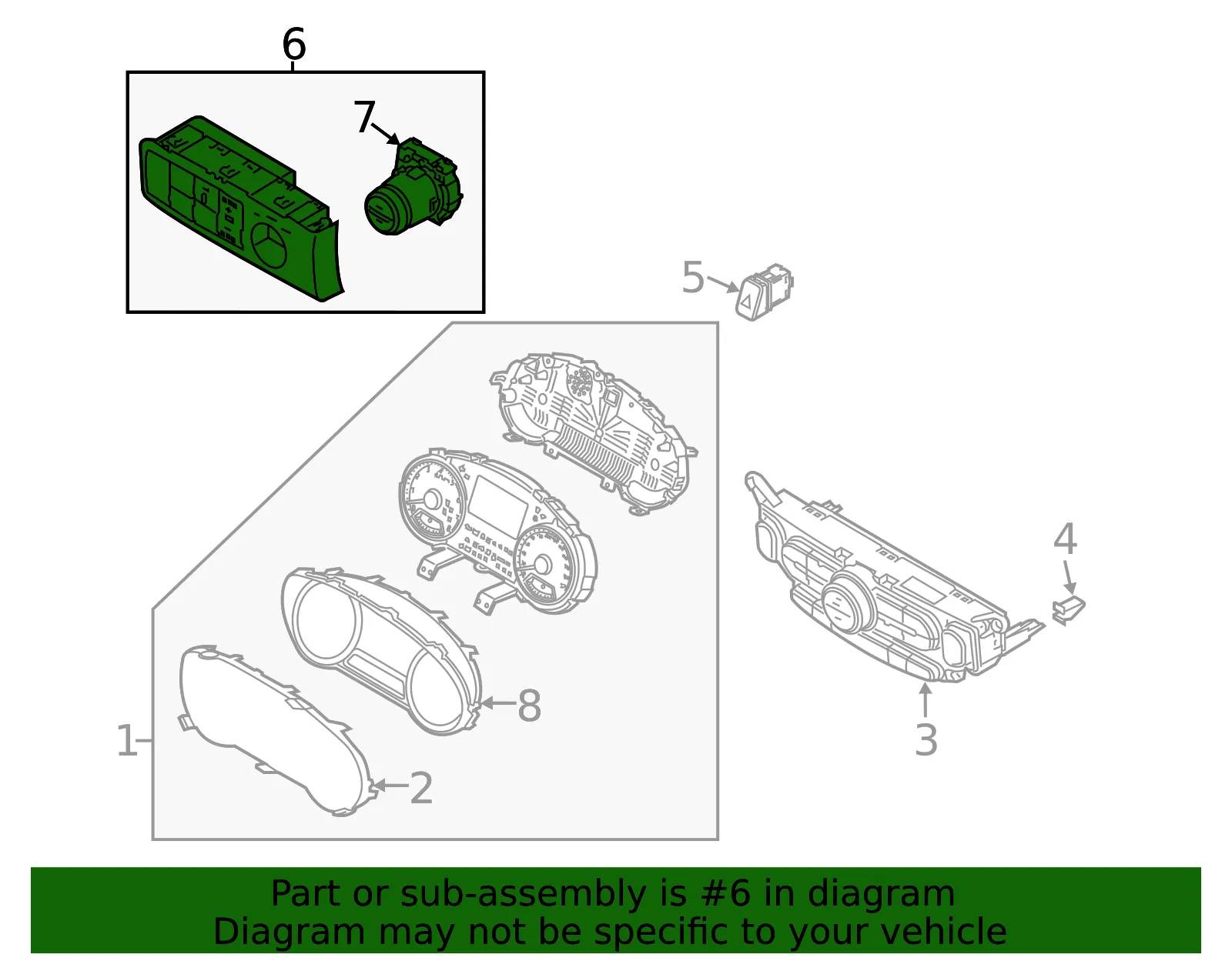 Tract Control Switch - Kia (93600-E4250) - view 2
