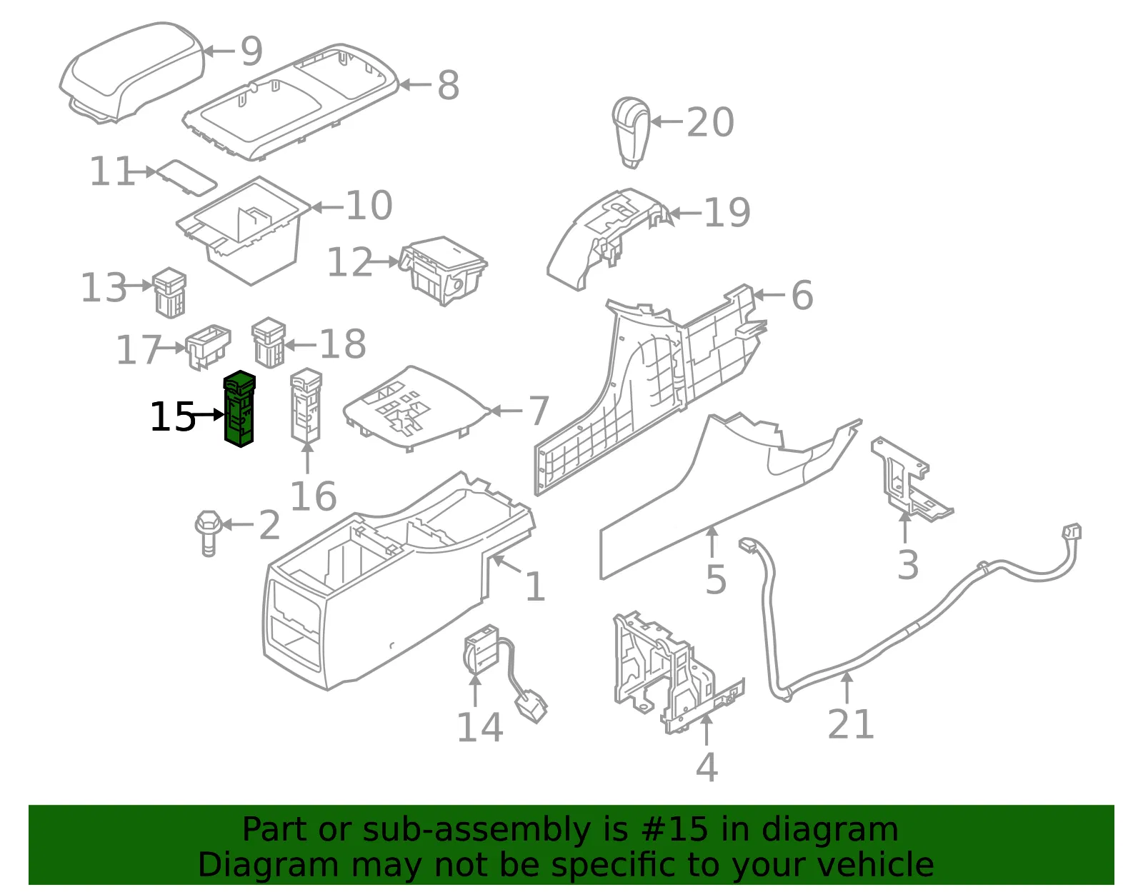 Tract Control Switch - Kia (93640-3F00595) - view 2