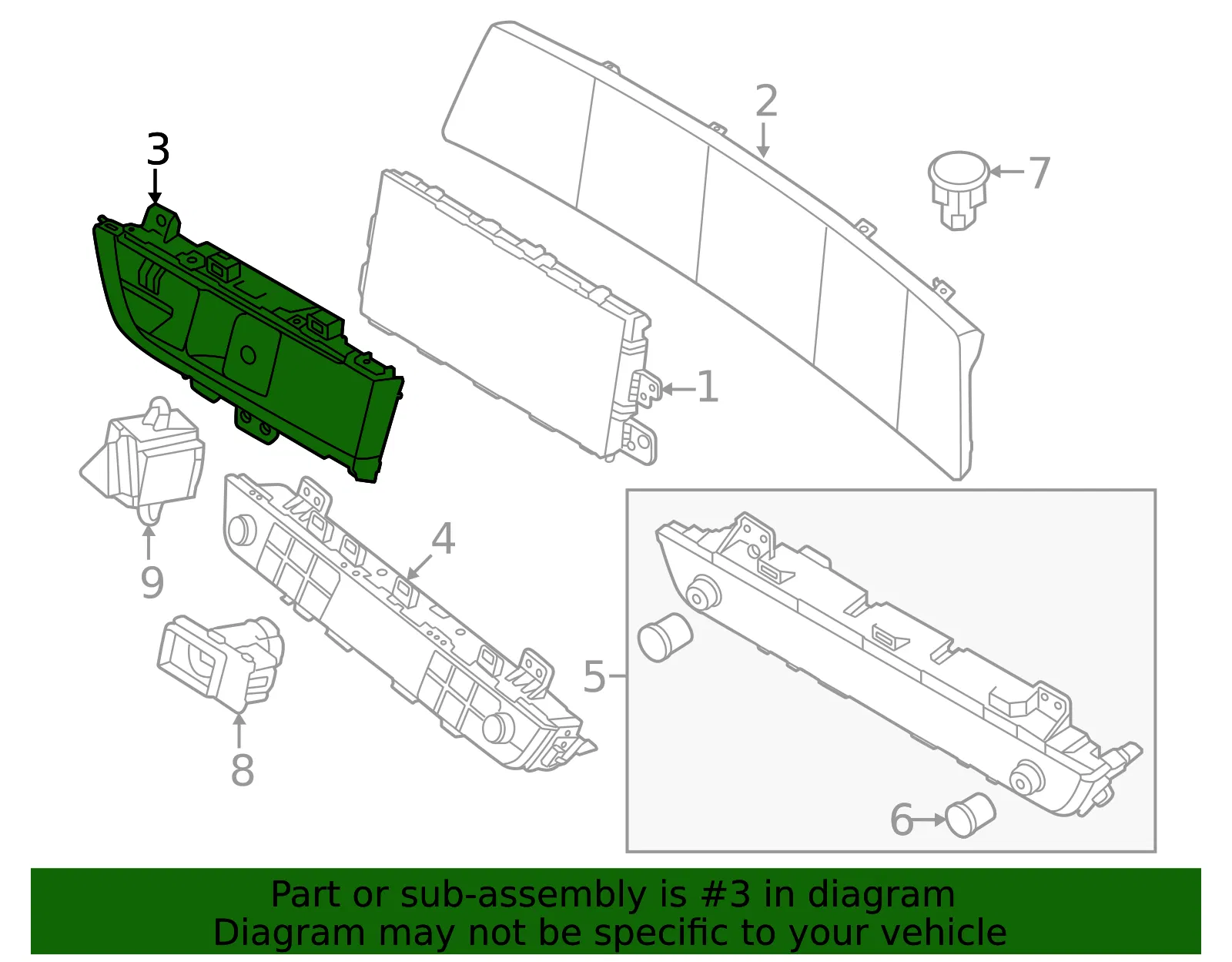 Multi Switch - Kia (93700-CH030FHV) - view 2