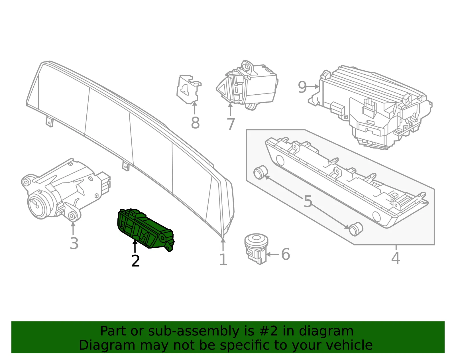 Switch Assembly - Kia (93700-CV300WK) - view 2